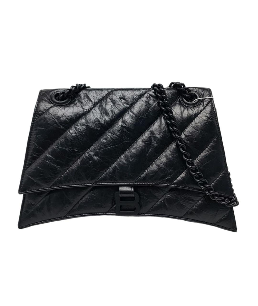BALENCIAGA Черная кожаная сумка через плечо, фото 7