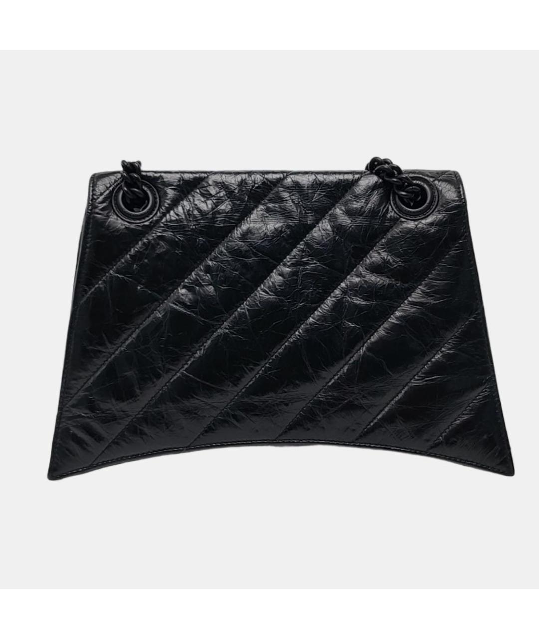 BALENCIAGA Черная кожаная сумка через плечо, фото 2