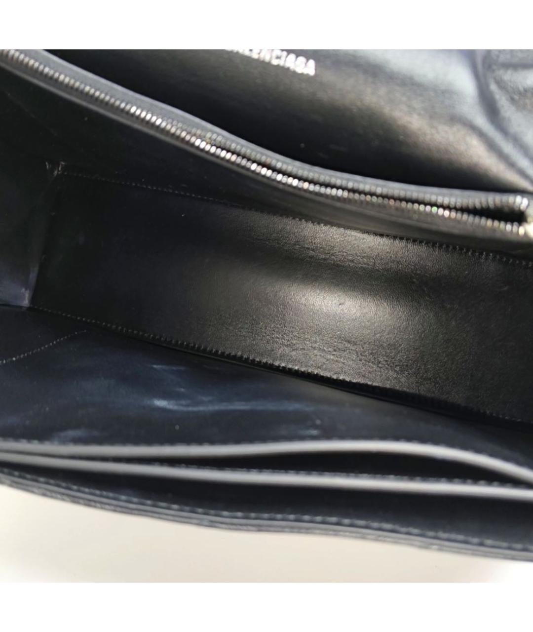 BALENCIAGA Черная кожаная сумка через плечо, фото 3