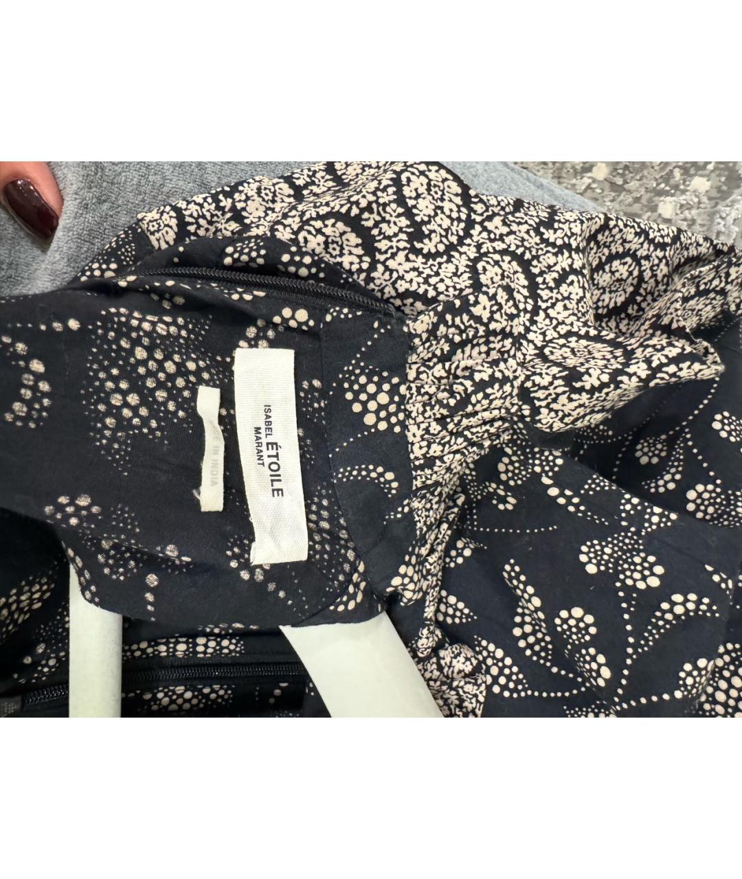 ISABEL MARANT ETOILE Черное хлопковое повседневное платье, фото 5