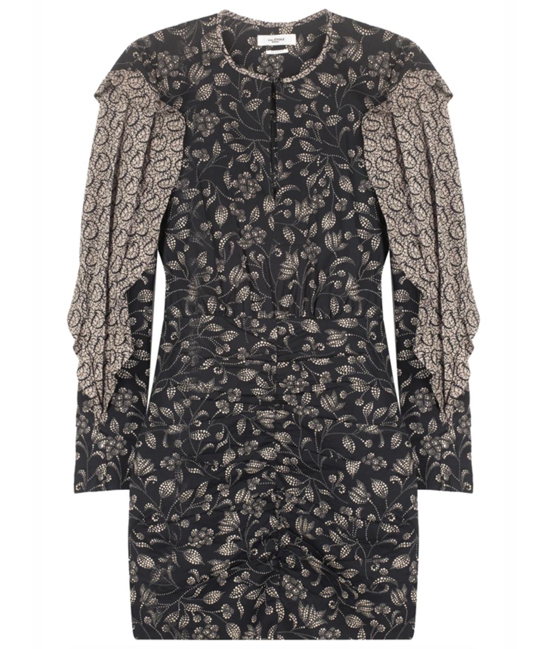 ISABEL MARANT ETOILE Черное хлопковое повседневное платье, фото 1