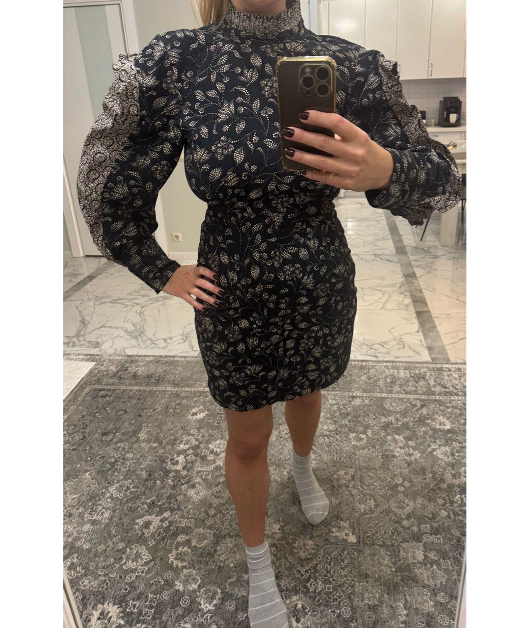 ISABEL MARANT ETOILE Черное хлопковое повседневное платье, фото 8