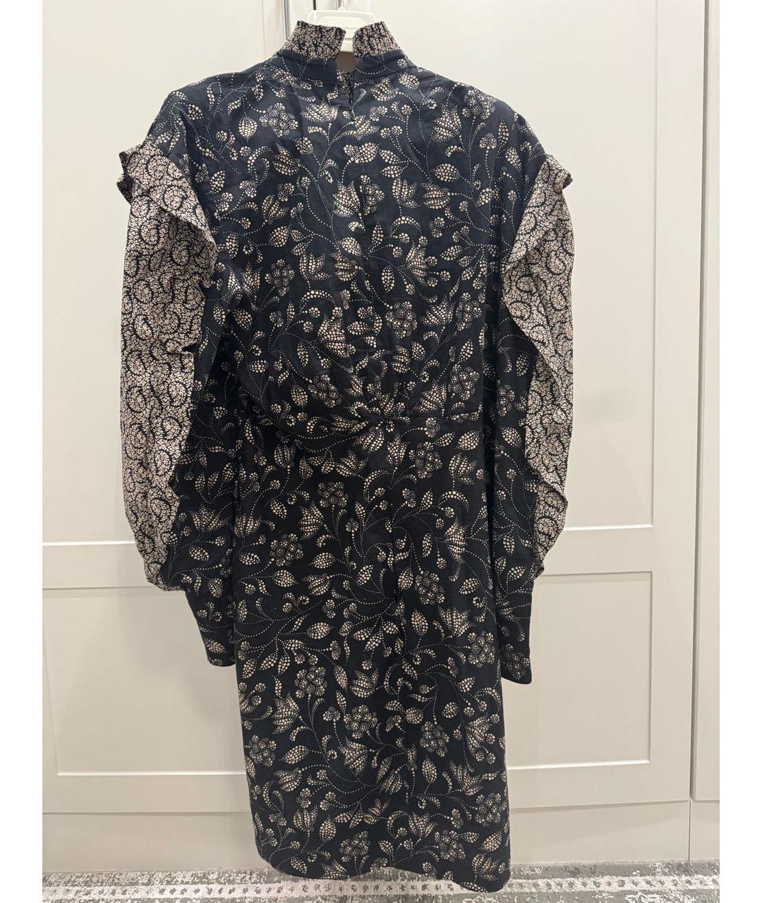 ISABEL MARANT ETOILE Черное хлопковое повседневное платье, фото 2