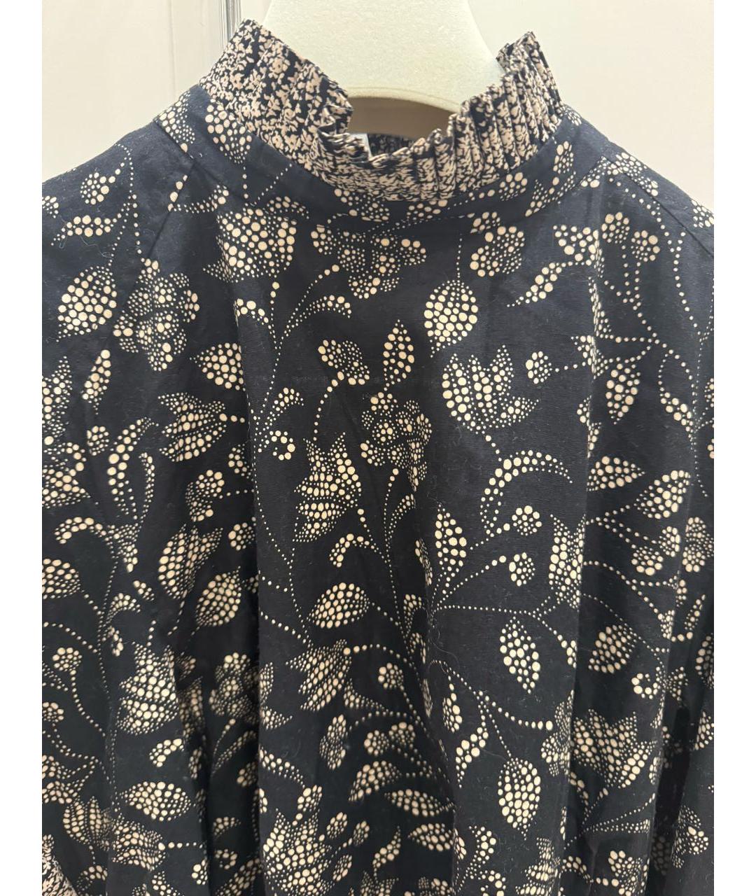 ISABEL MARANT ETOILE Черное хлопковое повседневное платье, фото 4