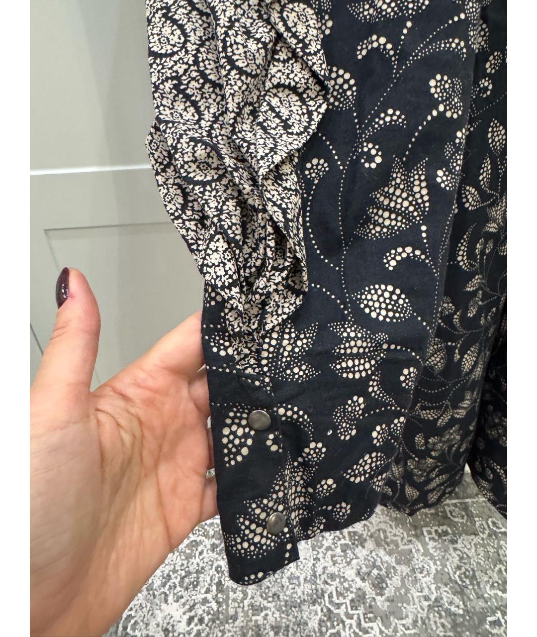 ISABEL MARANT ETOILE Черное хлопковое повседневное платье, фото 7