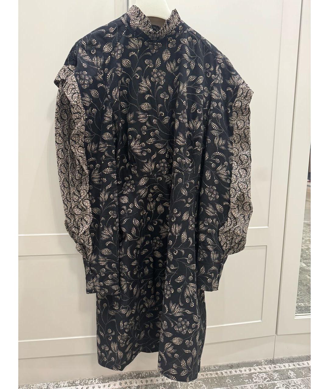 ISABEL MARANT ETOILE Черное хлопковое повседневное платье, фото 8