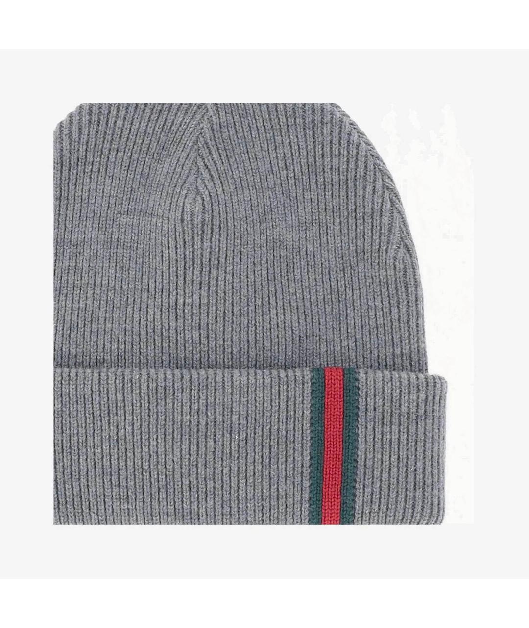 GUCCI Серая шерстяная шапка, фото 3