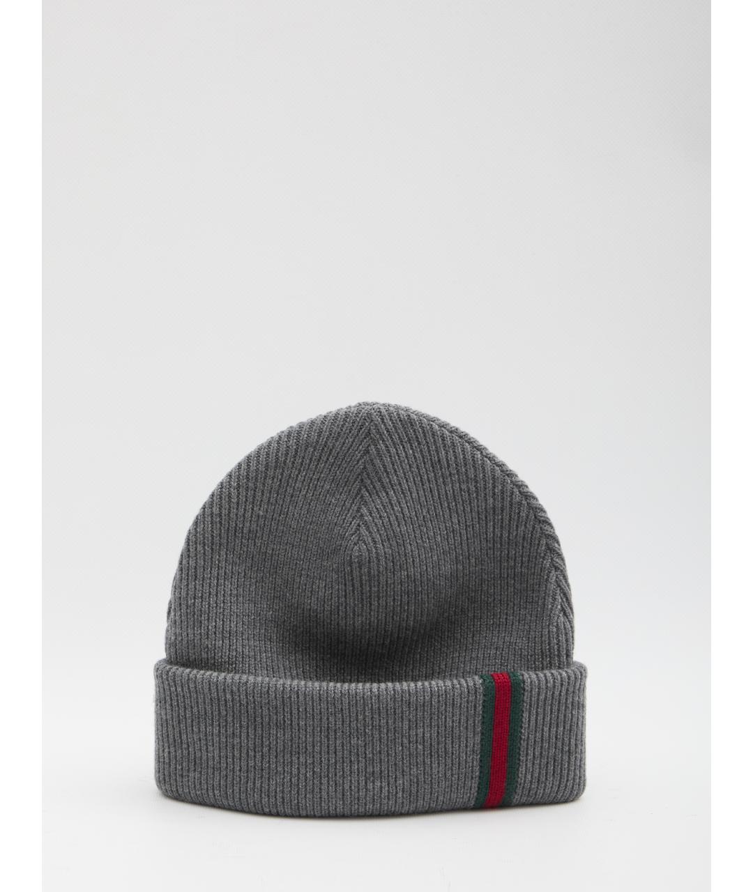 GUCCI Серая шерстяная шапка, фото 4