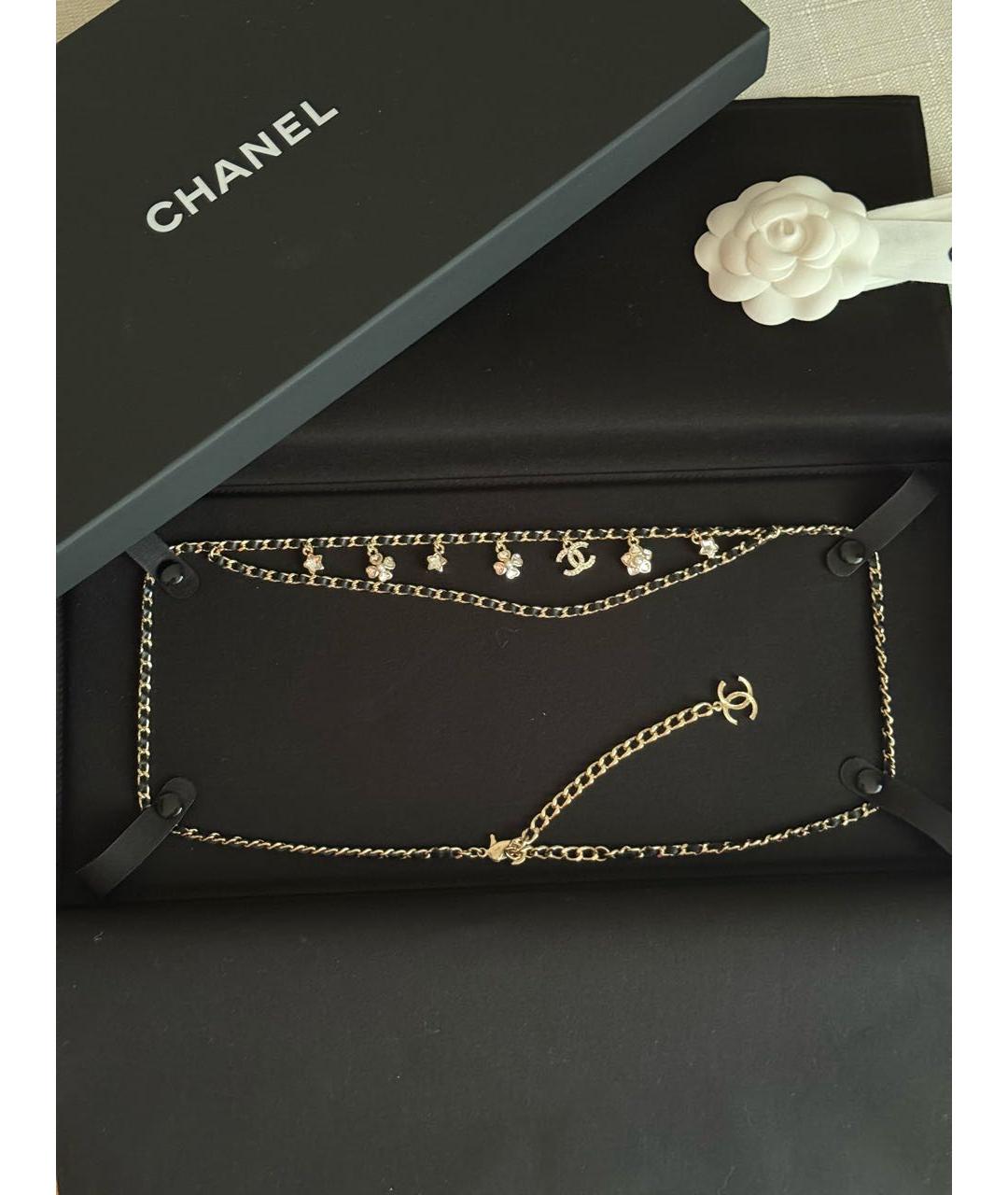 CHANEL Черный кожаный ремень, фото 3