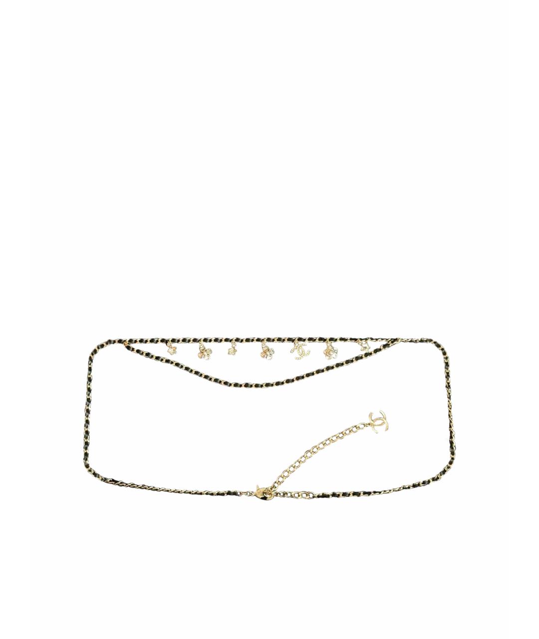 CHANEL Черный кожаный ремень, фото 1