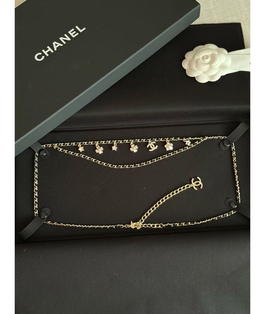 CHANEL Черный кожаный ремень, фото 2