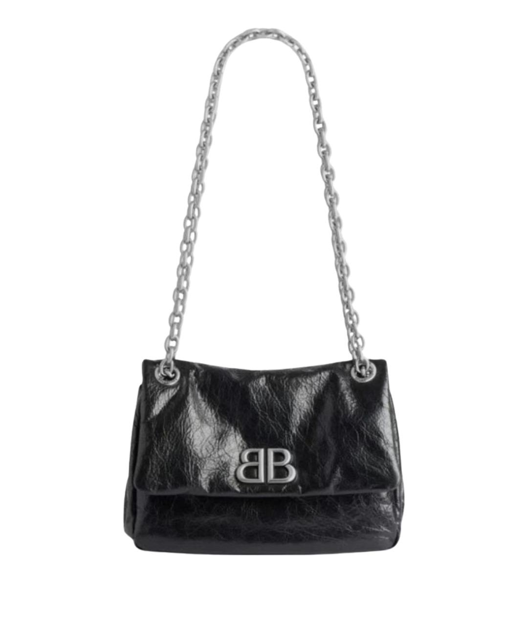 BALENCIAGA Черная кожаная сумка через плечо, фото 7