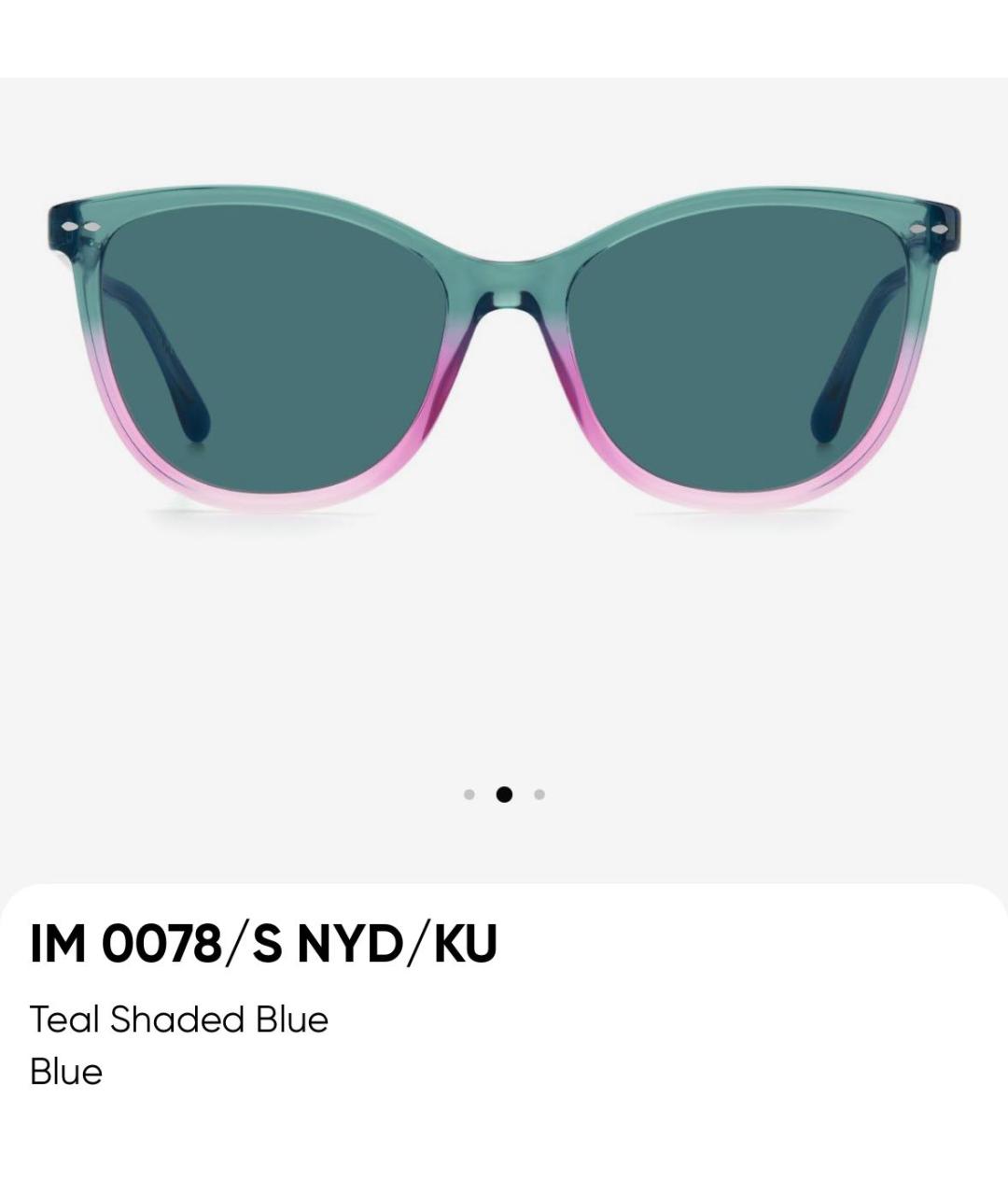 ISABEL MARANT Бирюзовые пластиковые солнцезащитные очки, фото 7