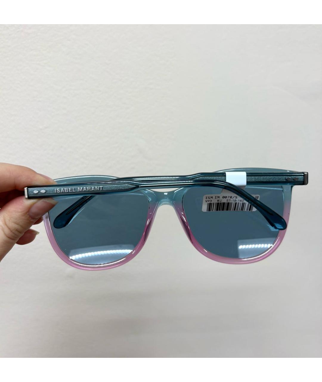 ISABEL MARANT Бирюзовые пластиковые солнцезащитные очки, фото 5