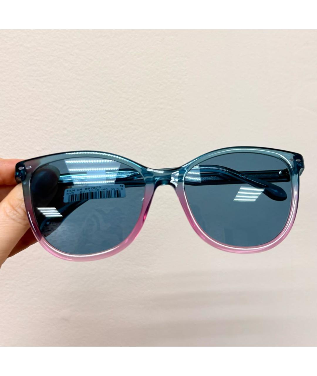ISABEL MARANT Бирюзовые пластиковые солнцезащитные очки, фото 8