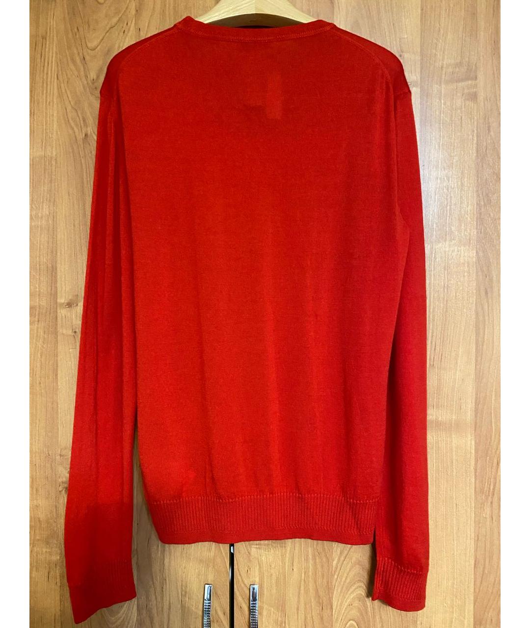 VERSACE Красный шерстяной джемпер / свитер, фото 2