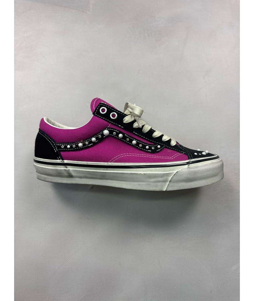 VANS Фуксия текстильные низкие кроссовки / кеды, фото 9