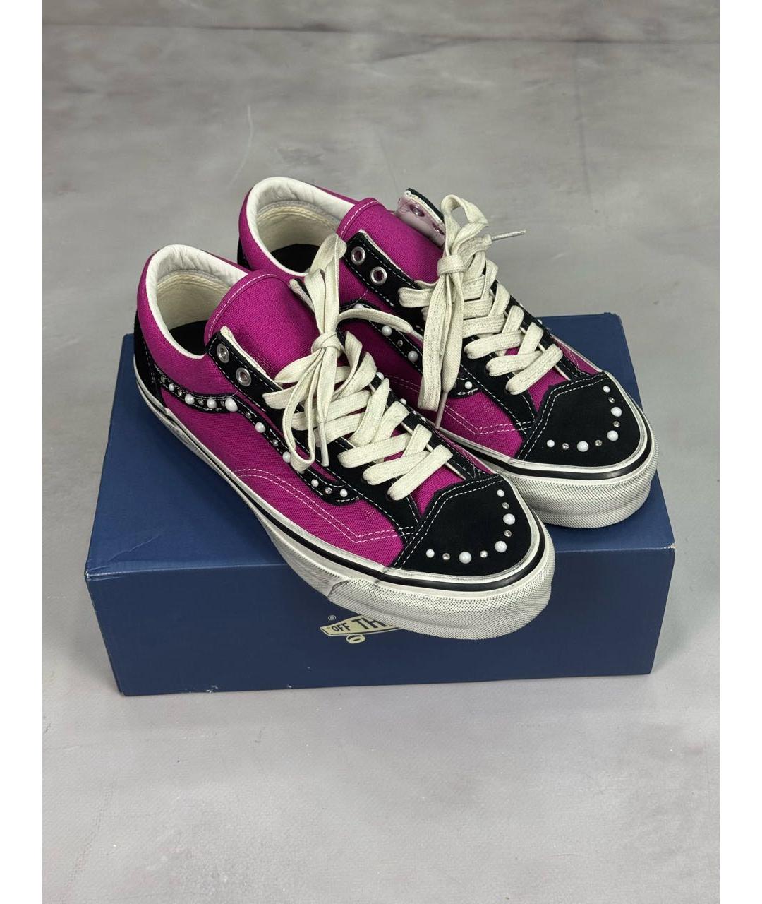 VANS Фуксия текстильные низкие кроссовки / кеды, фото 2