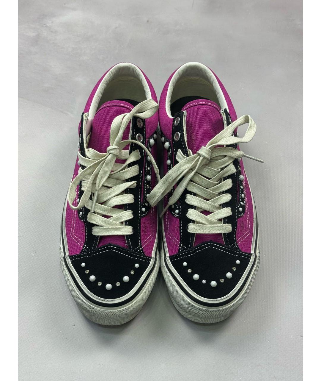 VANS Фуксия текстильные низкие кроссовки / кеды, фото 3