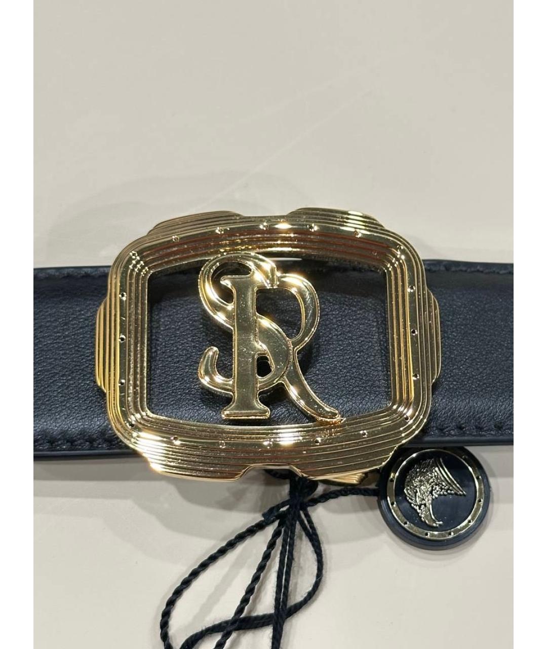 STEFANO RICCI Черный кожаный ремень, фото 4