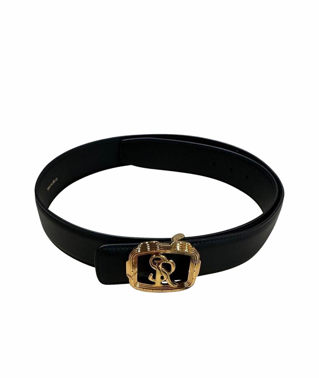 STEFANO RICCI Черный кожаный ремень, фото 1