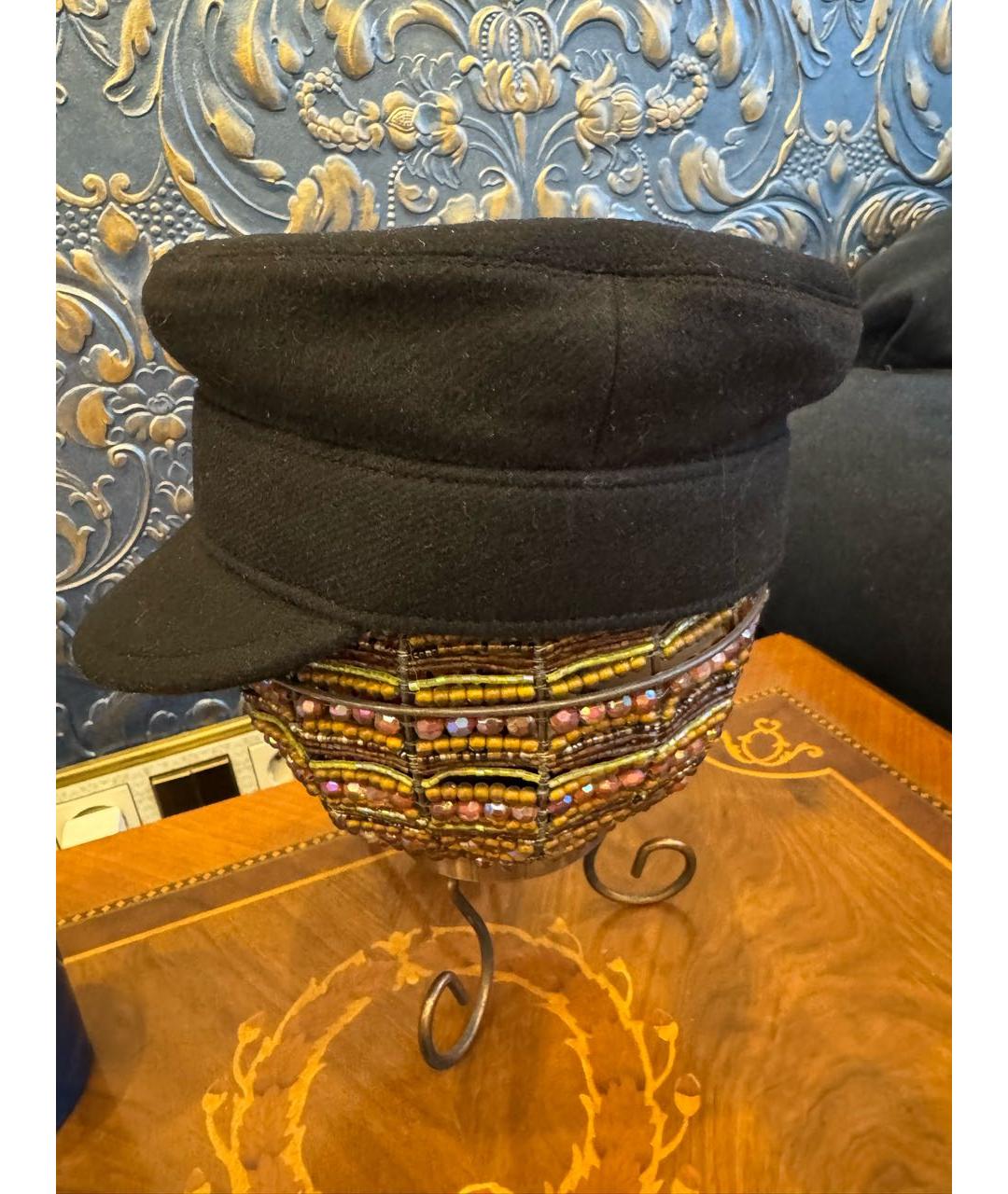 CHRISTIAN DIOR Черная кашемировая кепка, фото 3