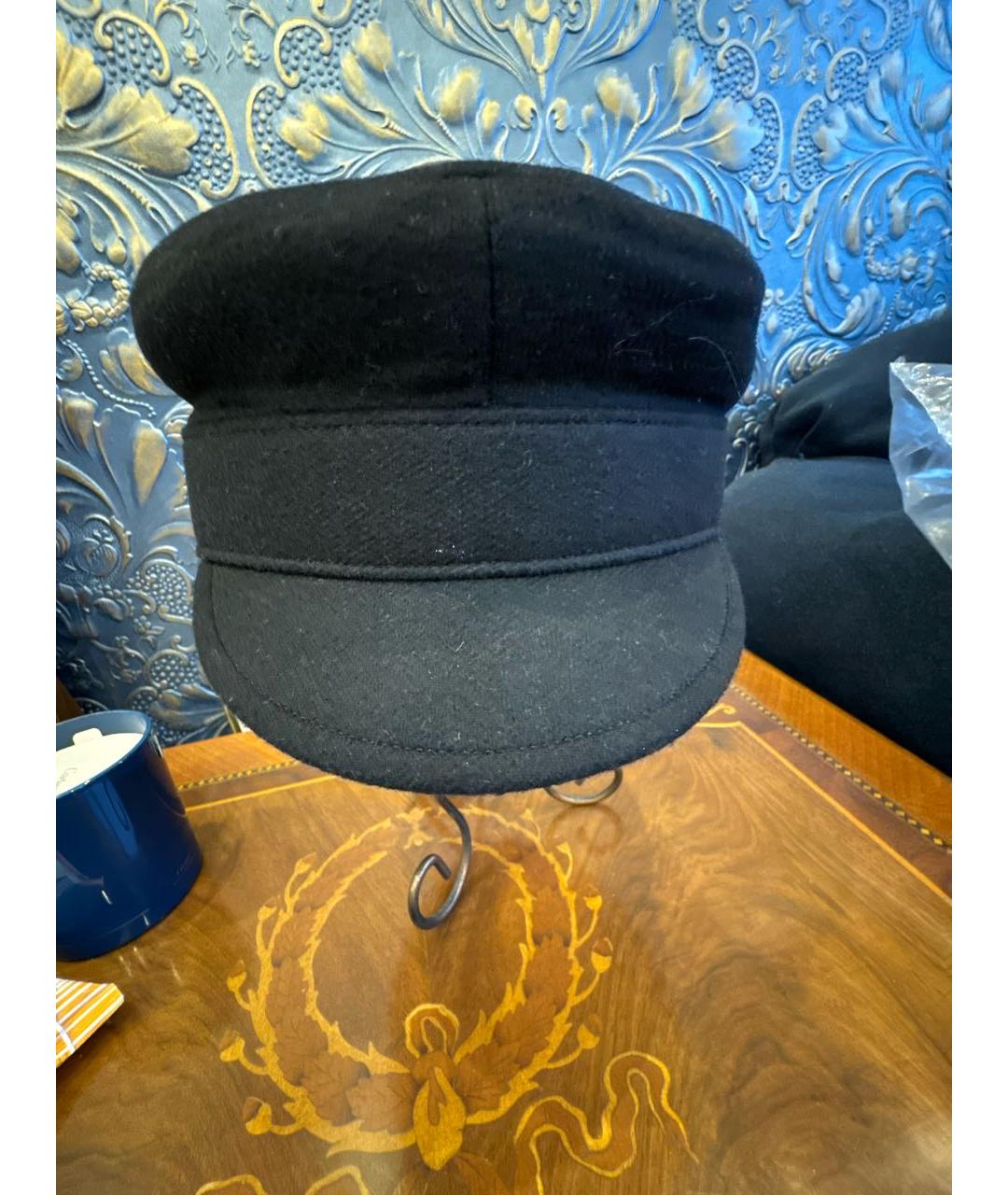CHRISTIAN DIOR Черная кашемировая кепка, фото 5