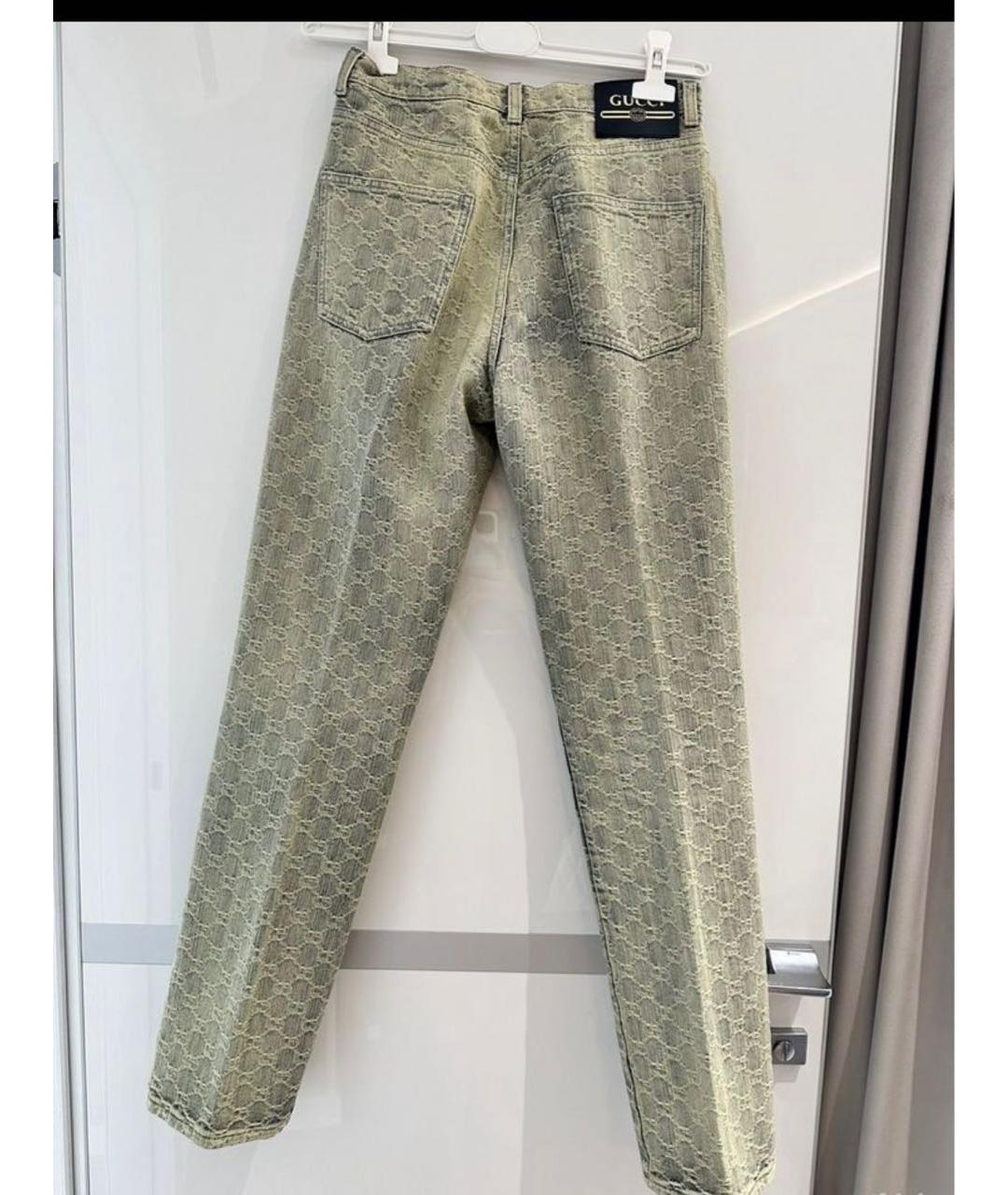 GUCCI Зеленые прямые джинсы, фото 2