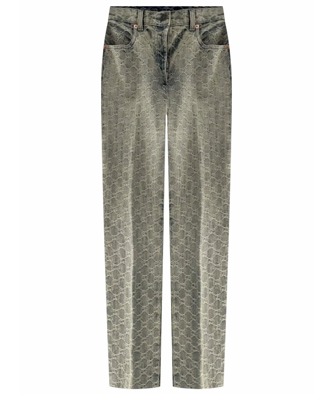 GUCCI Зеленые прямые джинсы, фото 1