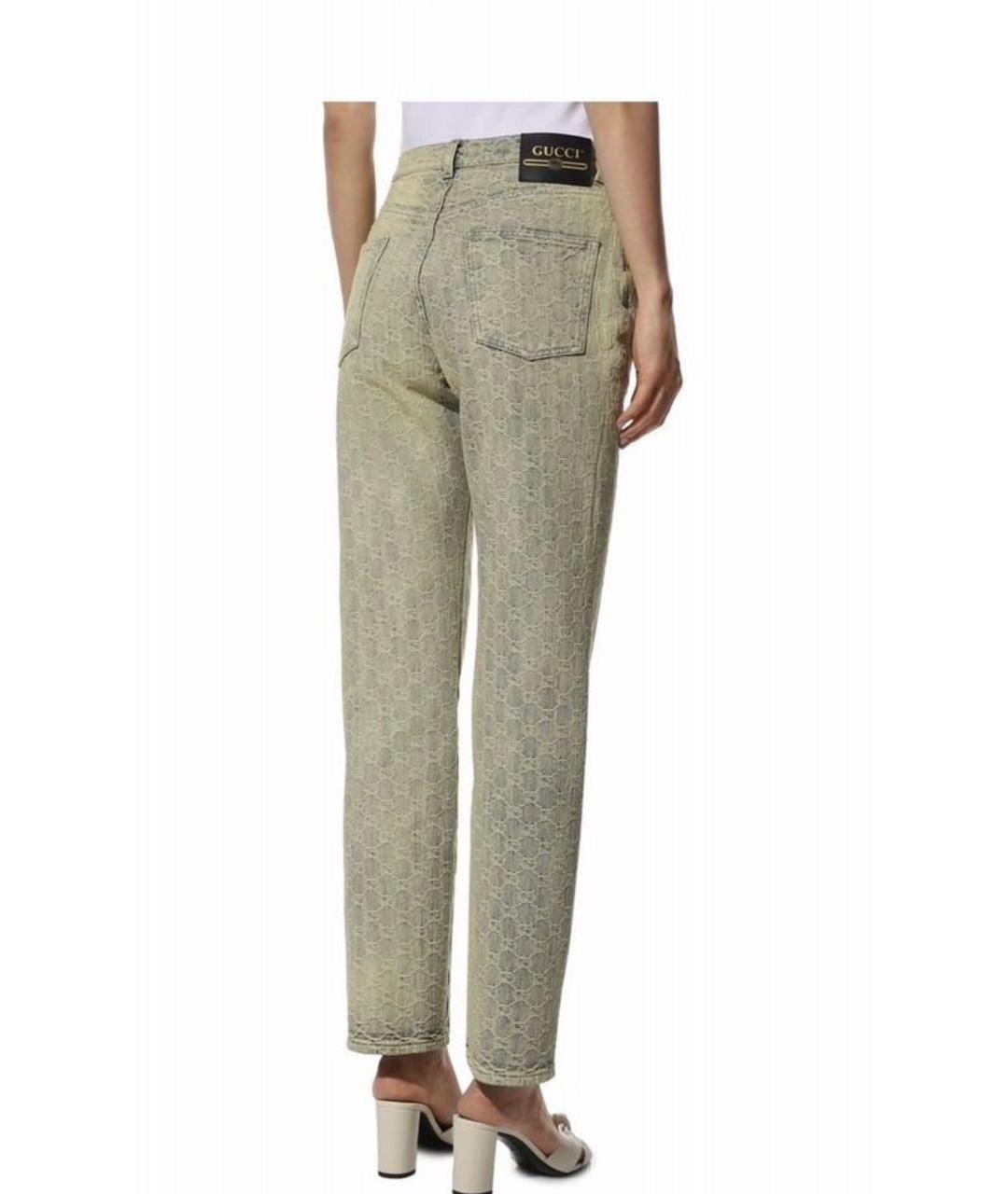 GUCCI Зеленые прямые джинсы, фото 7