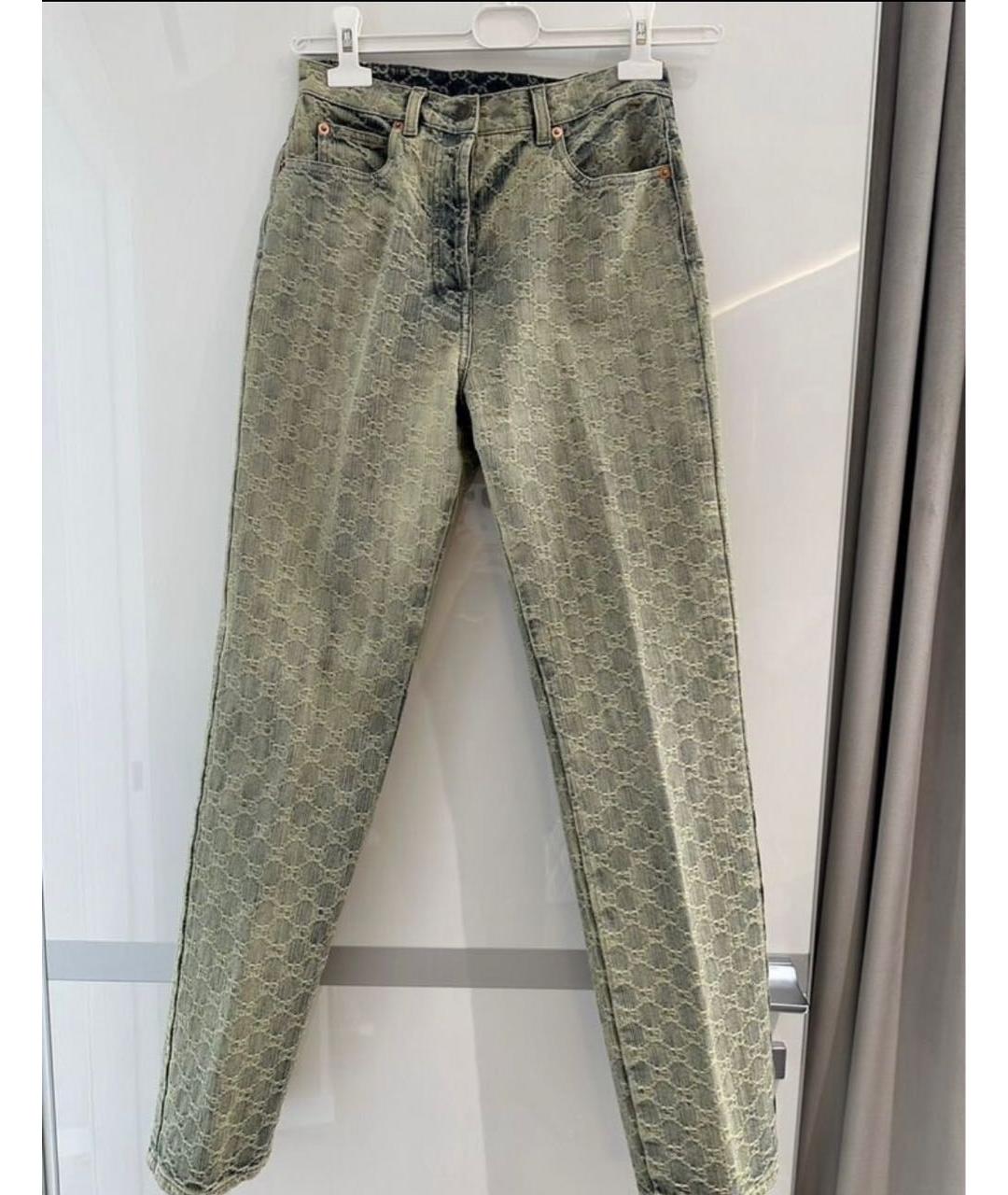 GUCCI Зеленые прямые джинсы, фото 9