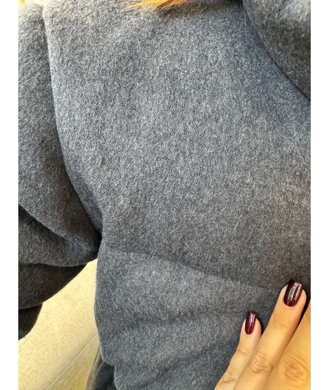 PRADA Серый шерстяной пуховик, фото 4