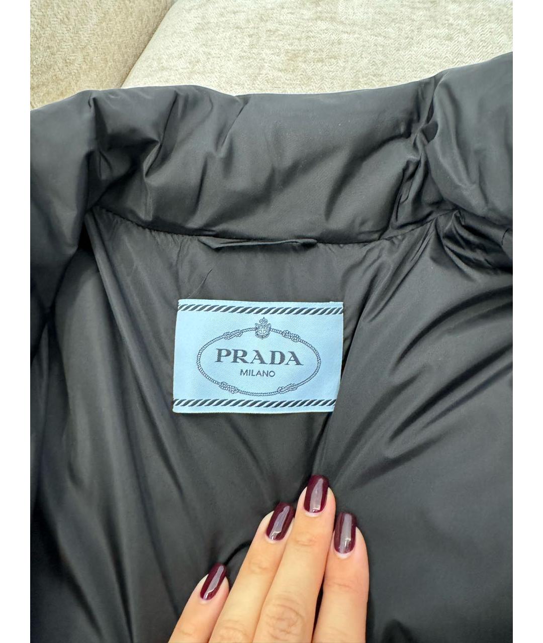 PRADA Серый шерстяной пуховик, фото 3