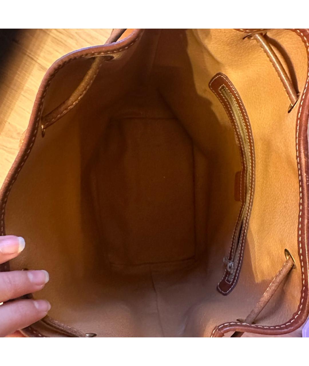 CELINE Коричневая кожаная сумка тоут, фото 6