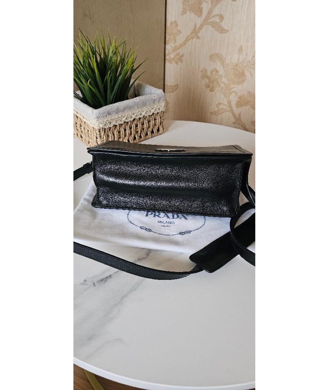 PRADA Черная кожаная сумка через плечо, фото 9