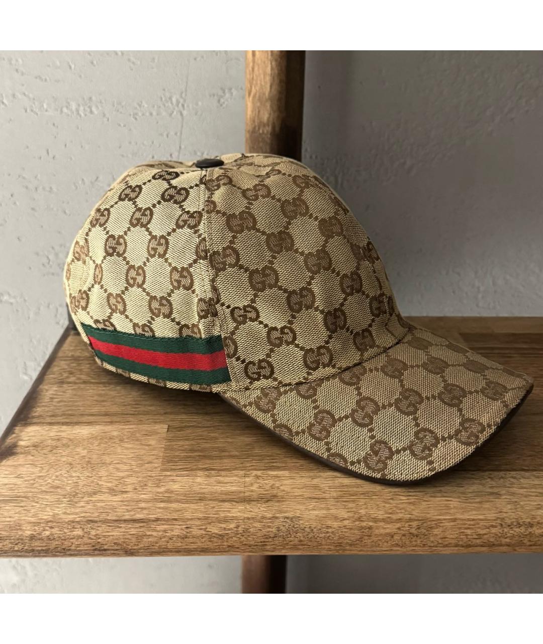 GUCCI Бежевая хлопковая кепка/бейсболка, фото 7