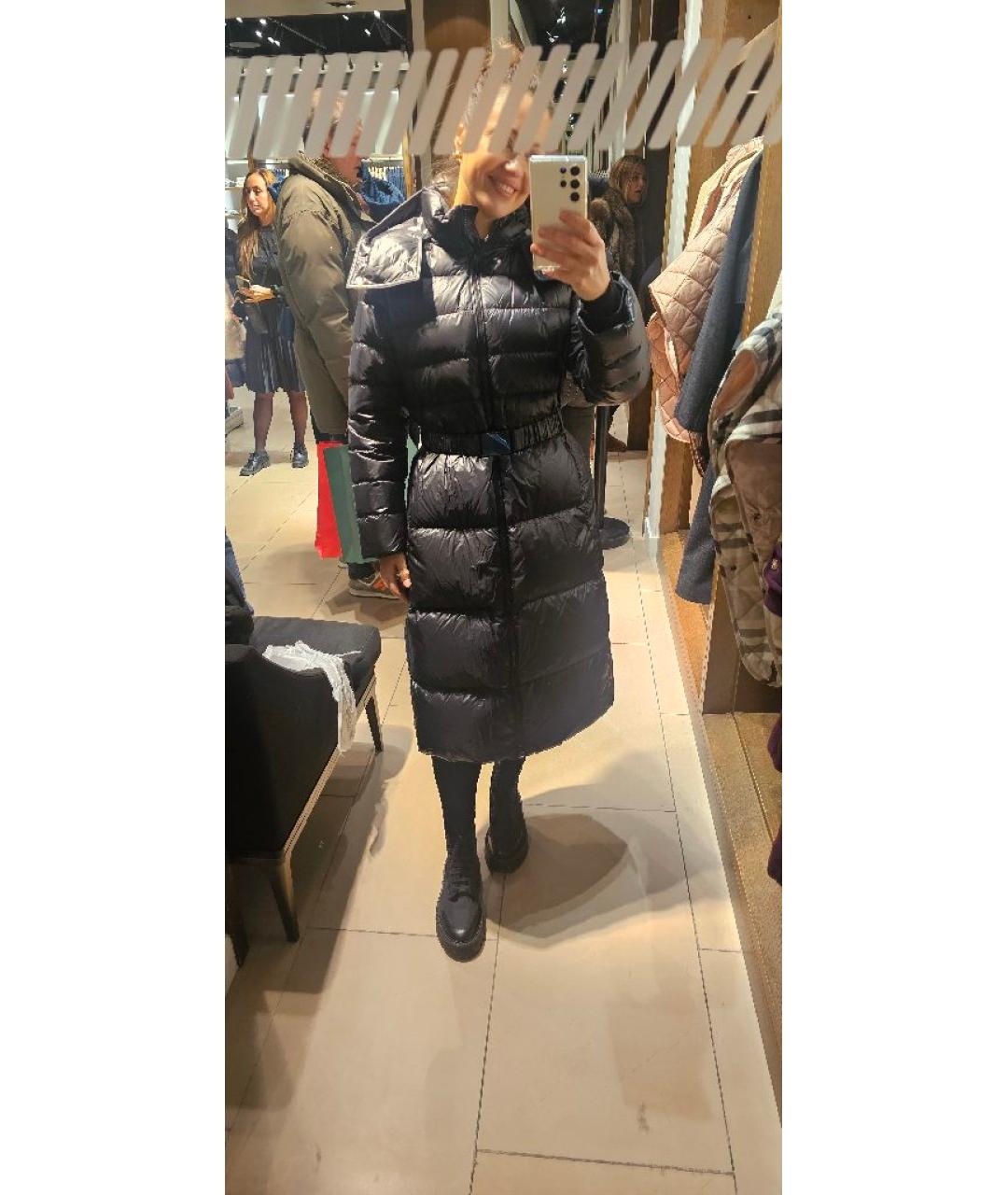 BURBERRY Черный полиэстеровый пуховик, фото 7