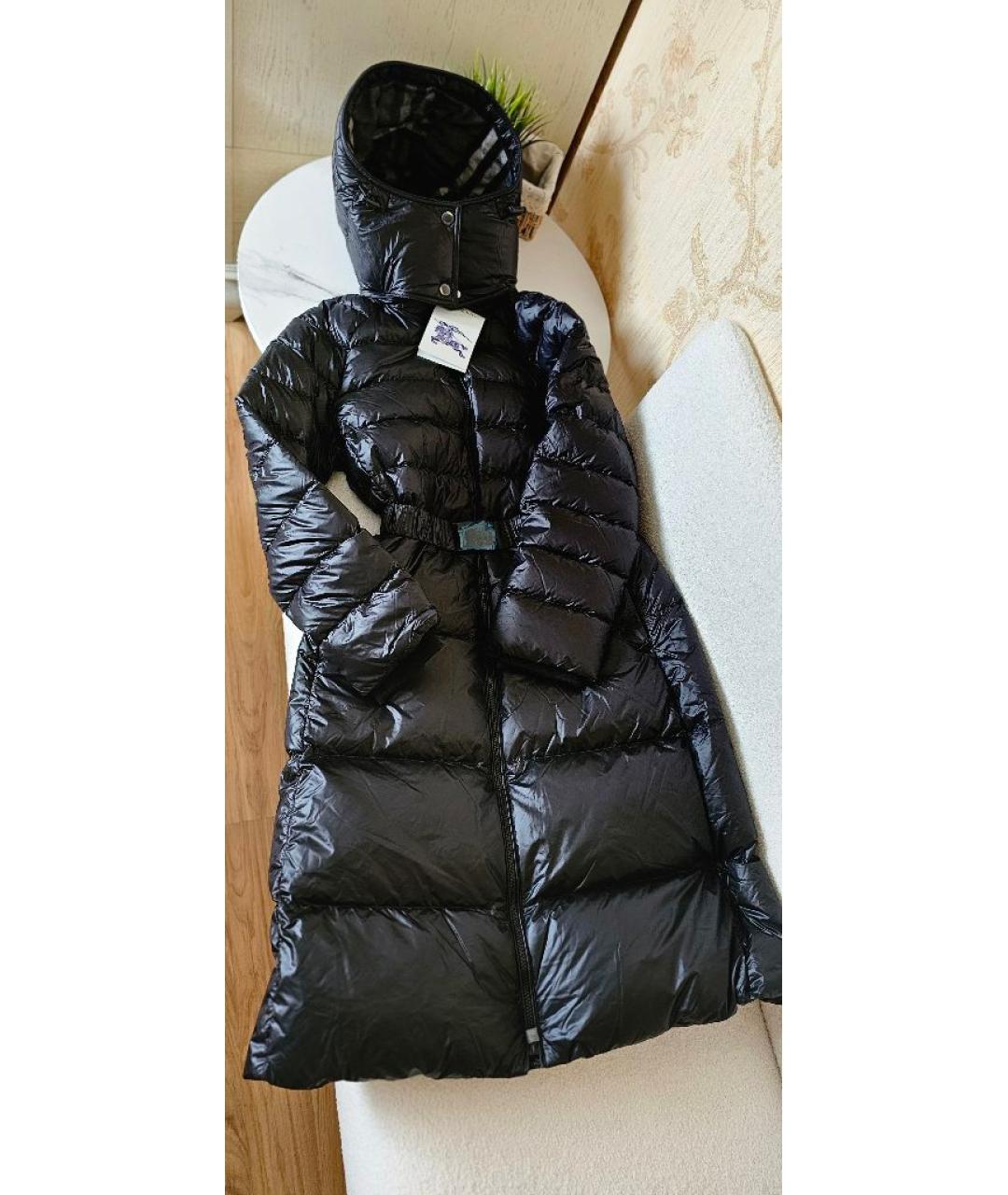 BURBERRY Черный полиэстеровый пуховик, фото 5