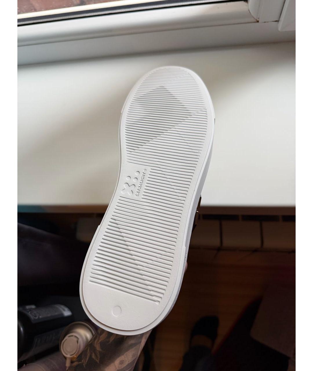 PHILIPP PLEIN Черные кожаные низкие кроссовки / кеды, фото 3