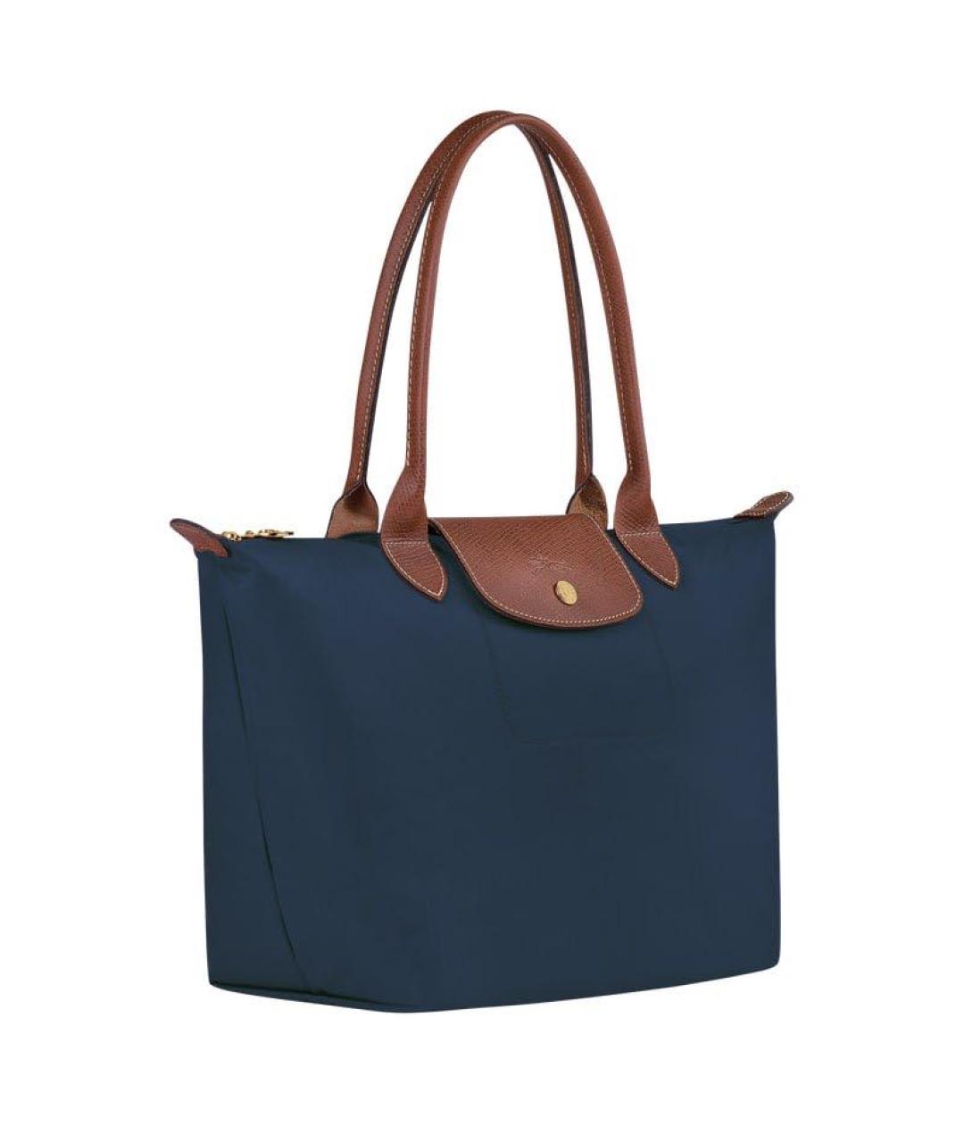 LONGCHAMP Темно-синяя тканевая сумка через плечо, фото 2
