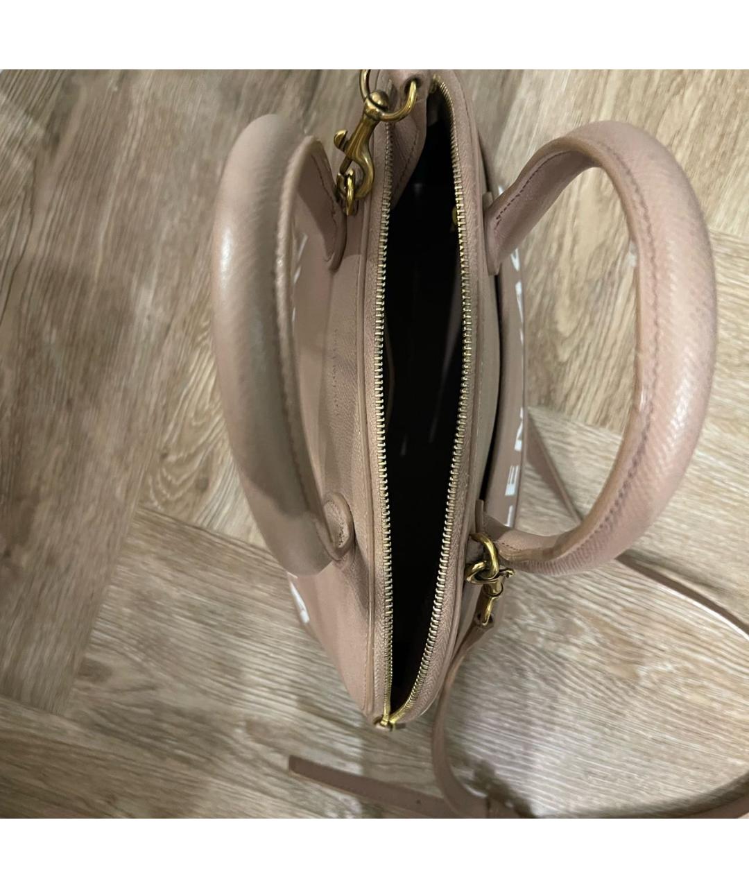 BALENCIAGA Бежевая кожаная сумка через плечо, фото 4