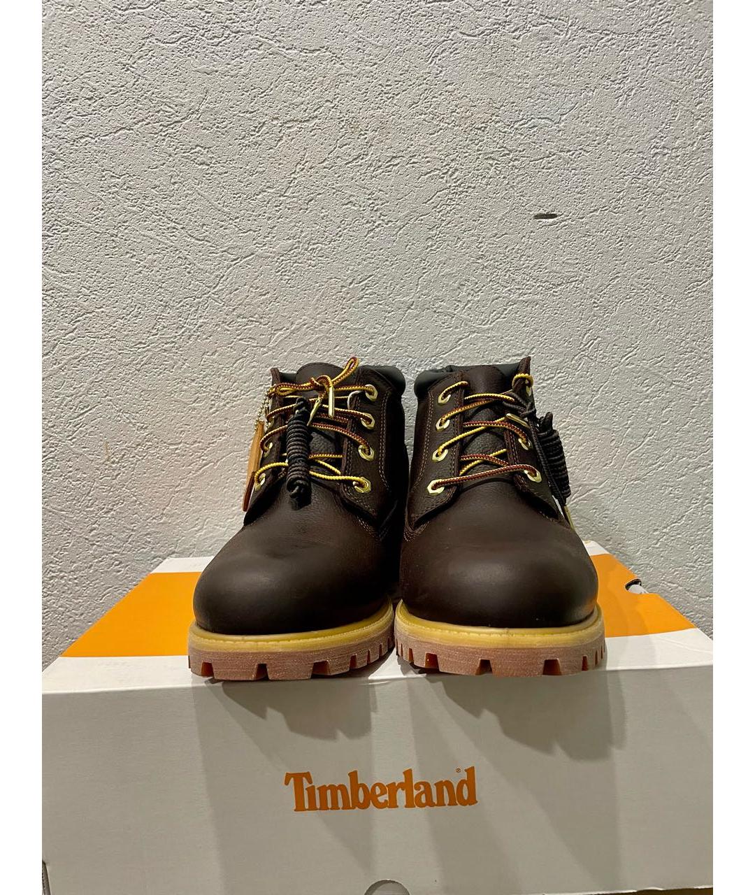 TIMBERLAND Коричневые кожаные высокие ботинки, фото 2