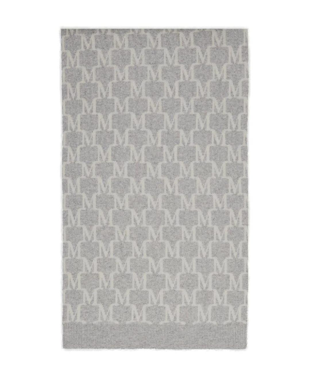 MAX MARA Серый кашемировый шарф, фото 1