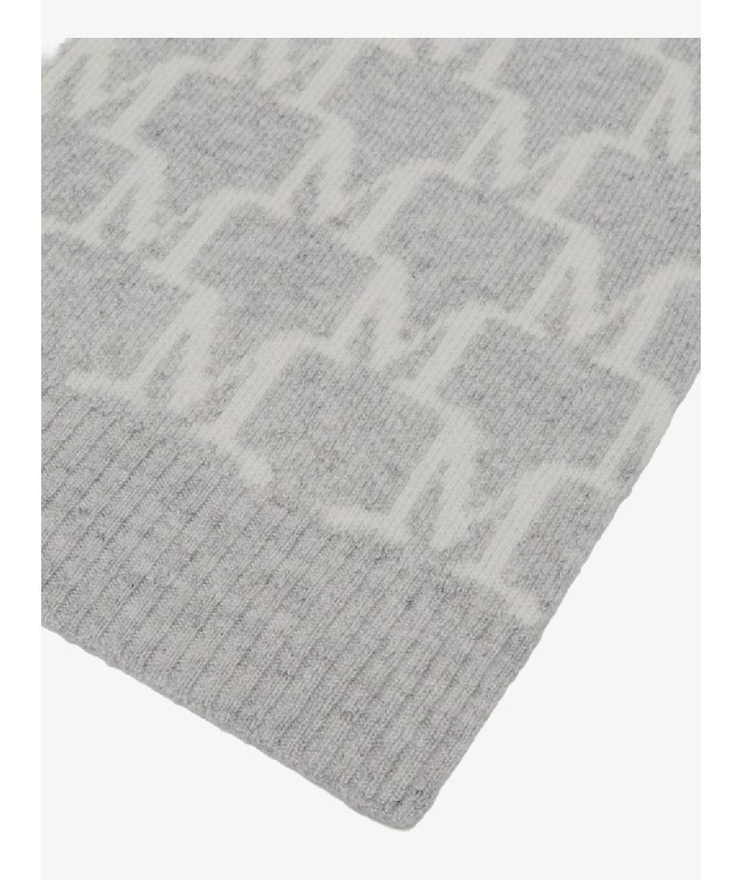 MAX MARA Серый кашемировый шарф, фото 2