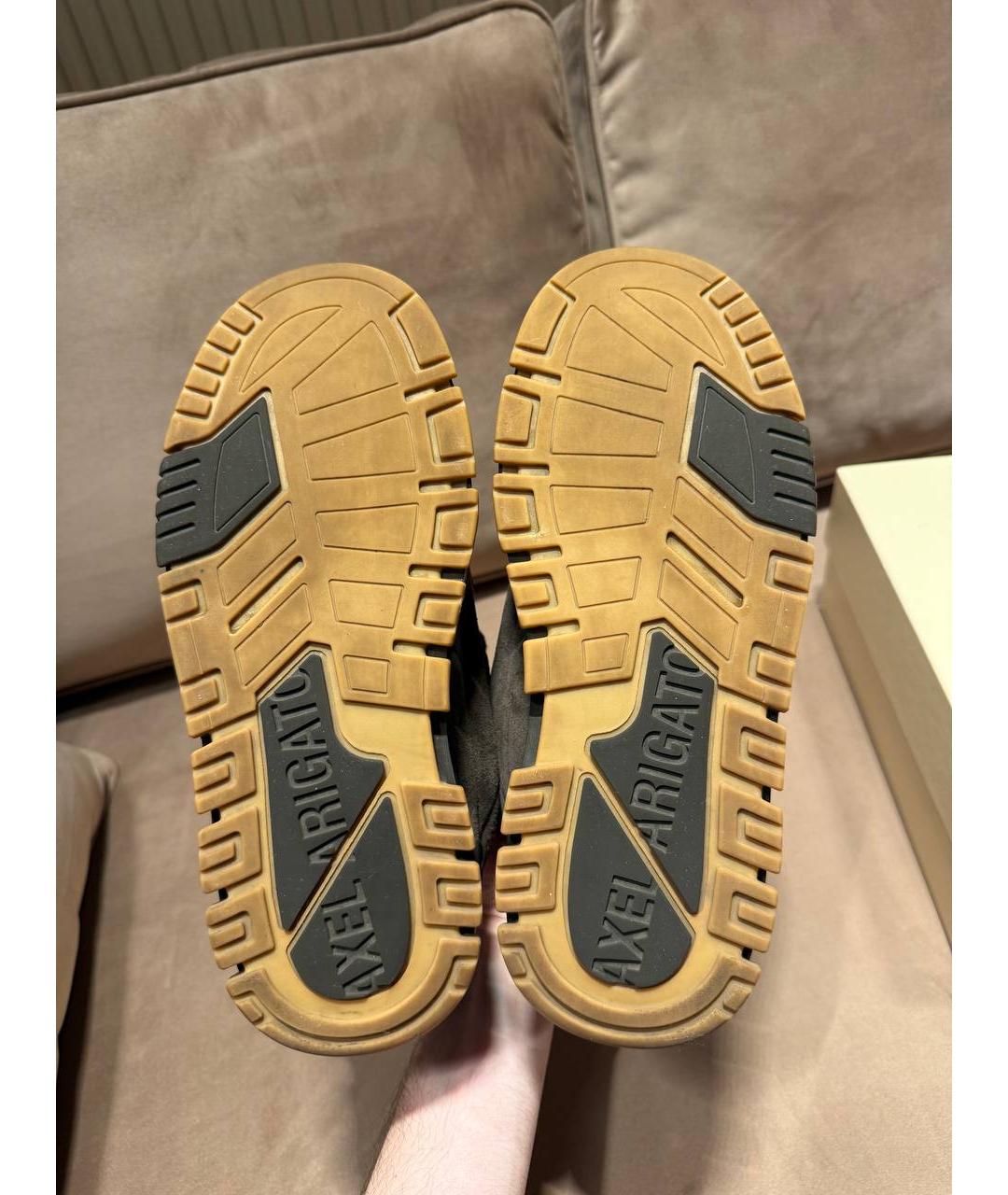 AXEL ARIGATO Коричневые замшевые высокие кроссовки / кеды, фото 5