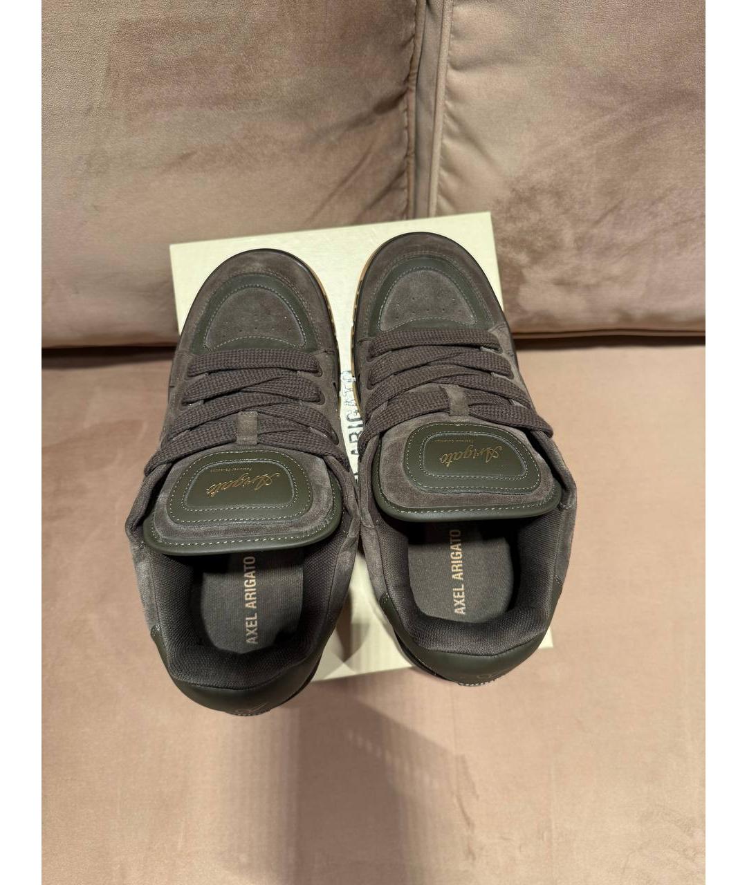 AXEL ARIGATO Коричневые замшевые высокие кроссовки / кеды, фото 3