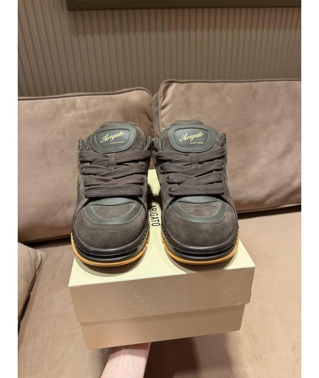 AXEL ARIGATO Коричневые замшевые высокие кроссовки / кеды, фото 2