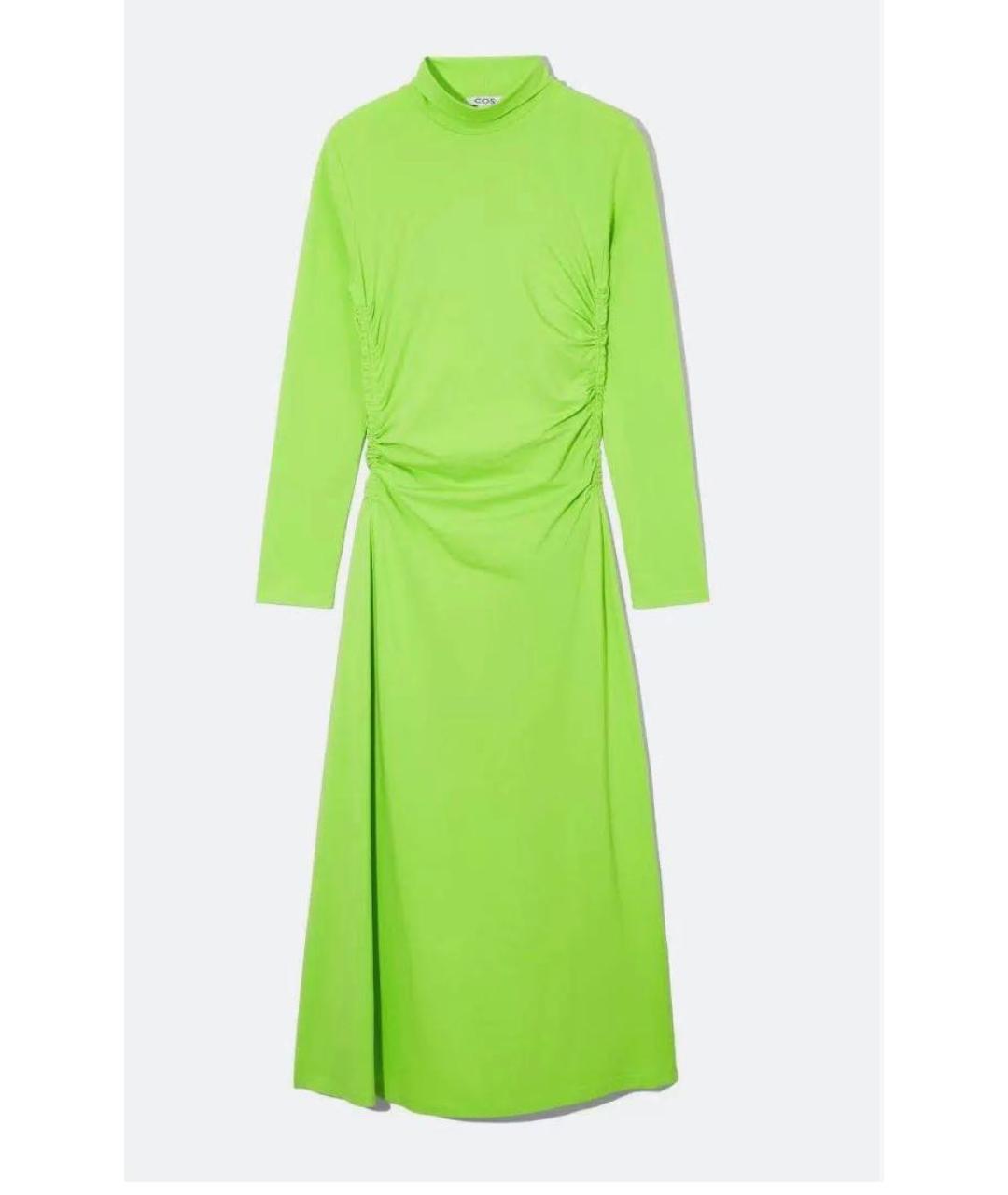 COS Салатовыое хлопковое повседневное платье, фото 9