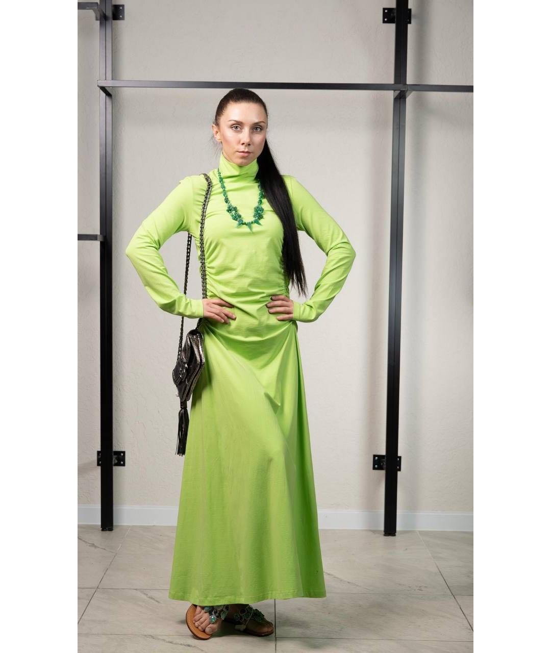 COS Салатовыое хлопковое повседневное платье, фото 2
