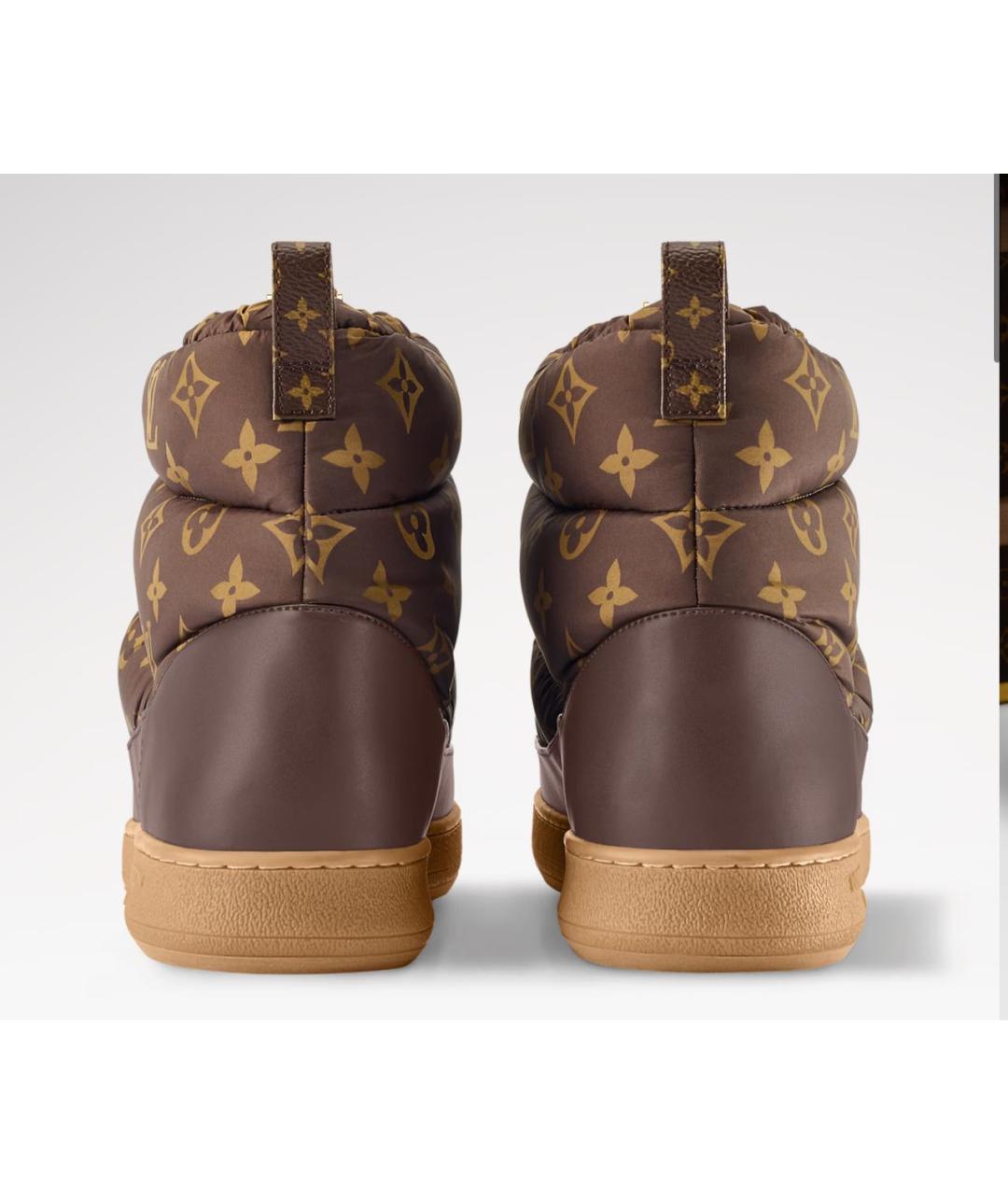 LOUIS VUITTON Коричневые текстильные ботинки, фото 8